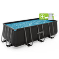 VirtuFit Rechthoekig Zwembad 400 x 200 x 122 cm - Antraciet - Inclusief Filterpomp - Tweedekans