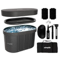 VirtuFit IJsbad Ovaal - Antraciet - 500 Liter - Inclusief accessoires - Tweedekans