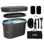 VirtuFit IJsbad Ovaal - Antraciet - 500 Liter - Inclusief accessoires - Tweedekans