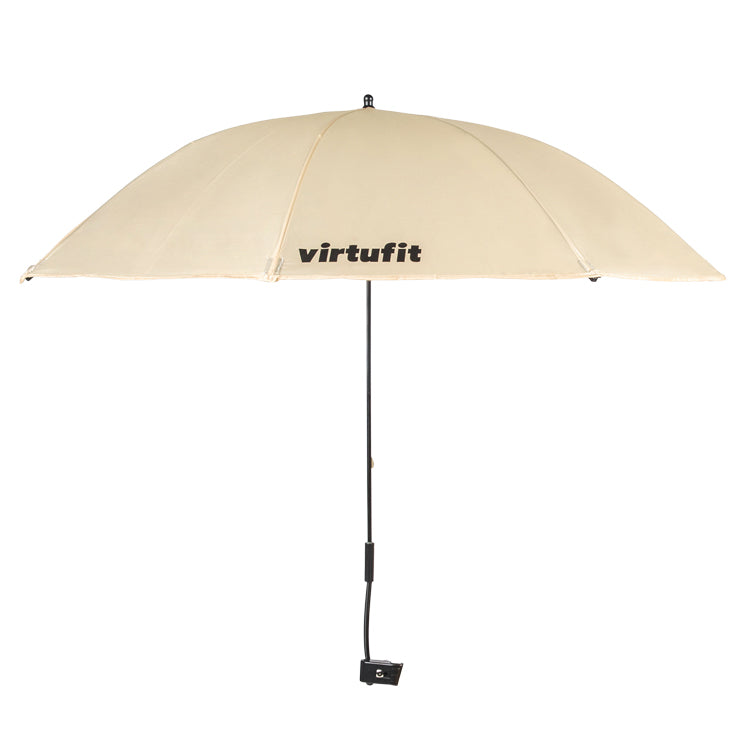VirtuFit Opvouwbare Camping Stoel - Inclusief Universele Stoelparasol - Beige