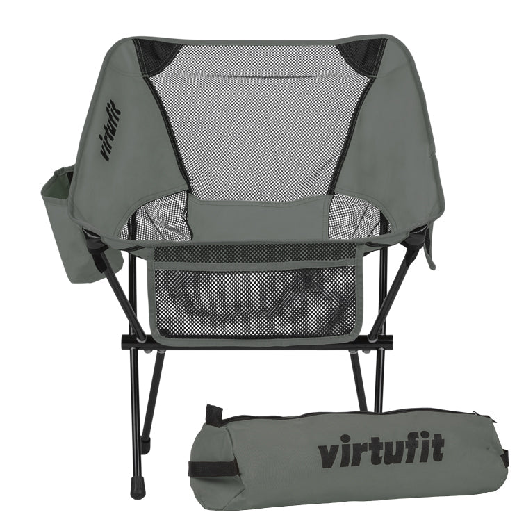VirtuFit Camping Stoel Compact - Strandstoel  - Grijs - Tweedekans