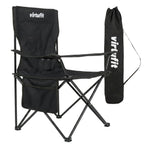 VirtuFit Opvouwbare Camping Stoel - Strandstoel - Zwart - Tweedekans