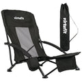 VirtuFit Strandstoel opvouwbaar - Campingstoel - Zwart - Tweedekans