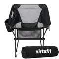 VirtuFit Camping Stoel Compact - Strandstoel - Opvouwbaar - Zwart - Tweedekans