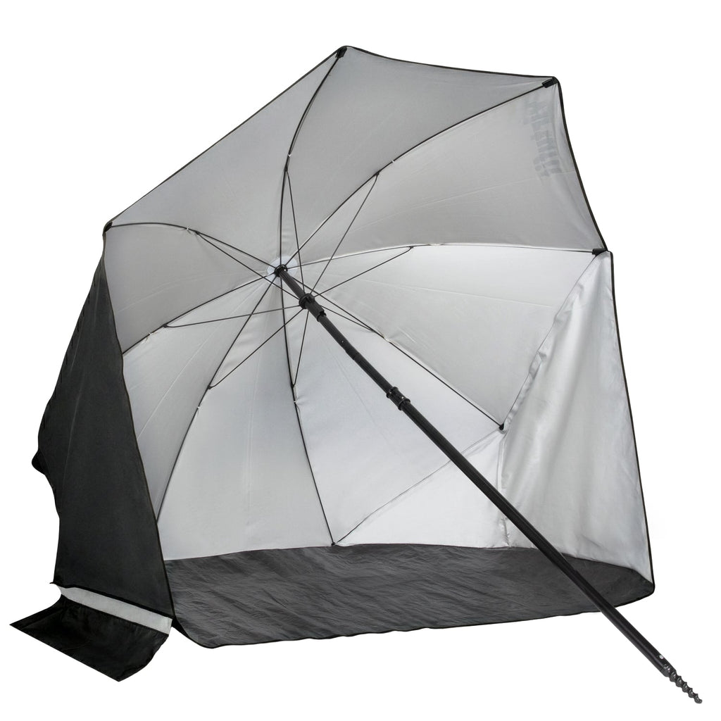 VirtuFit Strandparasol - Windscherm - Strandtent - 160 cm - Zwart - Tweedekans