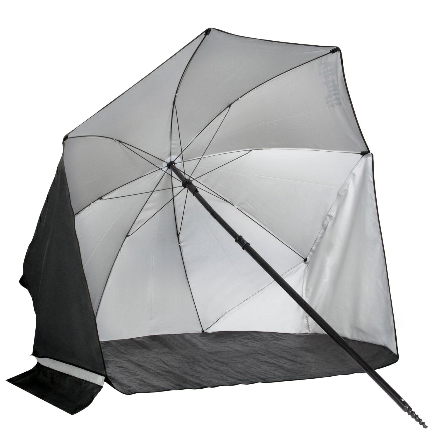 VirtuFit Strandparasol - Windscherm - Strandtent - 160 cm - Zwart - Tweedekans