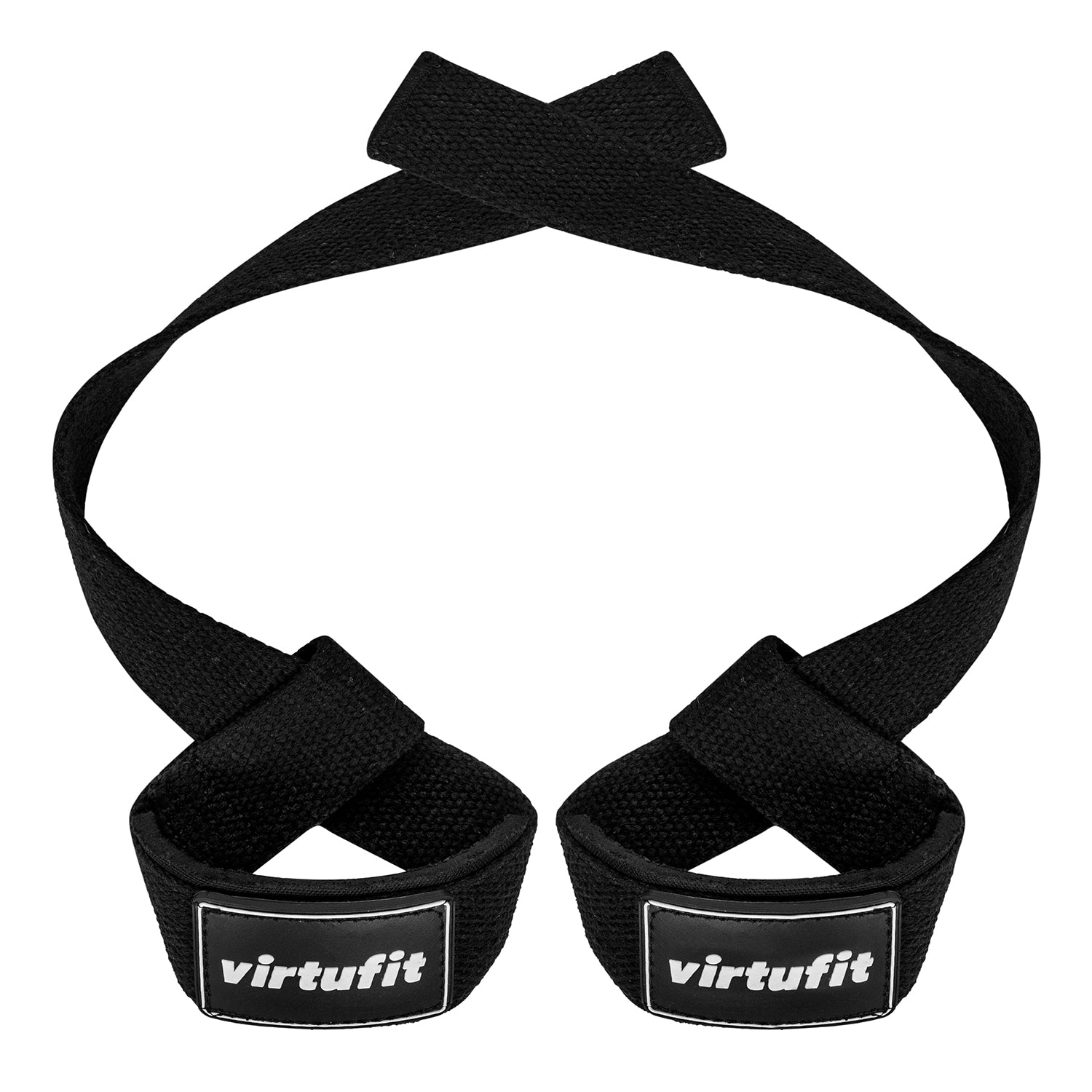 VirtuFit Padded Lifting Straps - Katoen - Zwart - Tweedekans