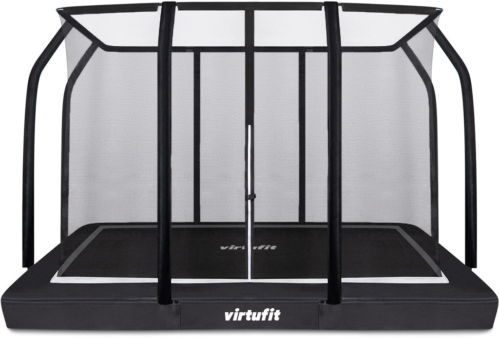 VirtuFit Premium Inground Trampoline met Veiligheidsnet - Zwart - 213 x 305 cm - Tweedekans