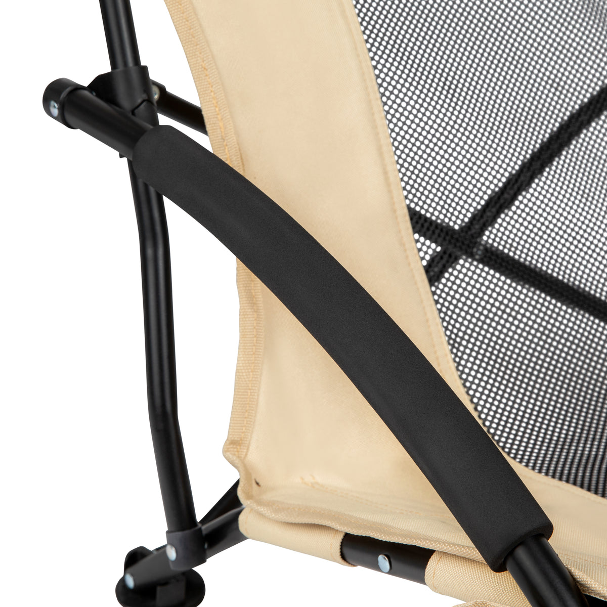 VirtuFit Strandstoel opvouwbaar - Campingstoel - Beige - Tweedekans