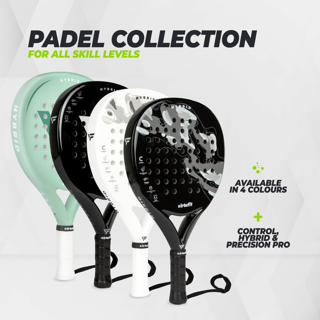 VirtuFit Hybrid Padel Racket - Zwart - Grijs
