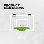 VirtuFit Pro Mini Basketbalbord met 2 Ballen en Pomp - Glow In the Dark
