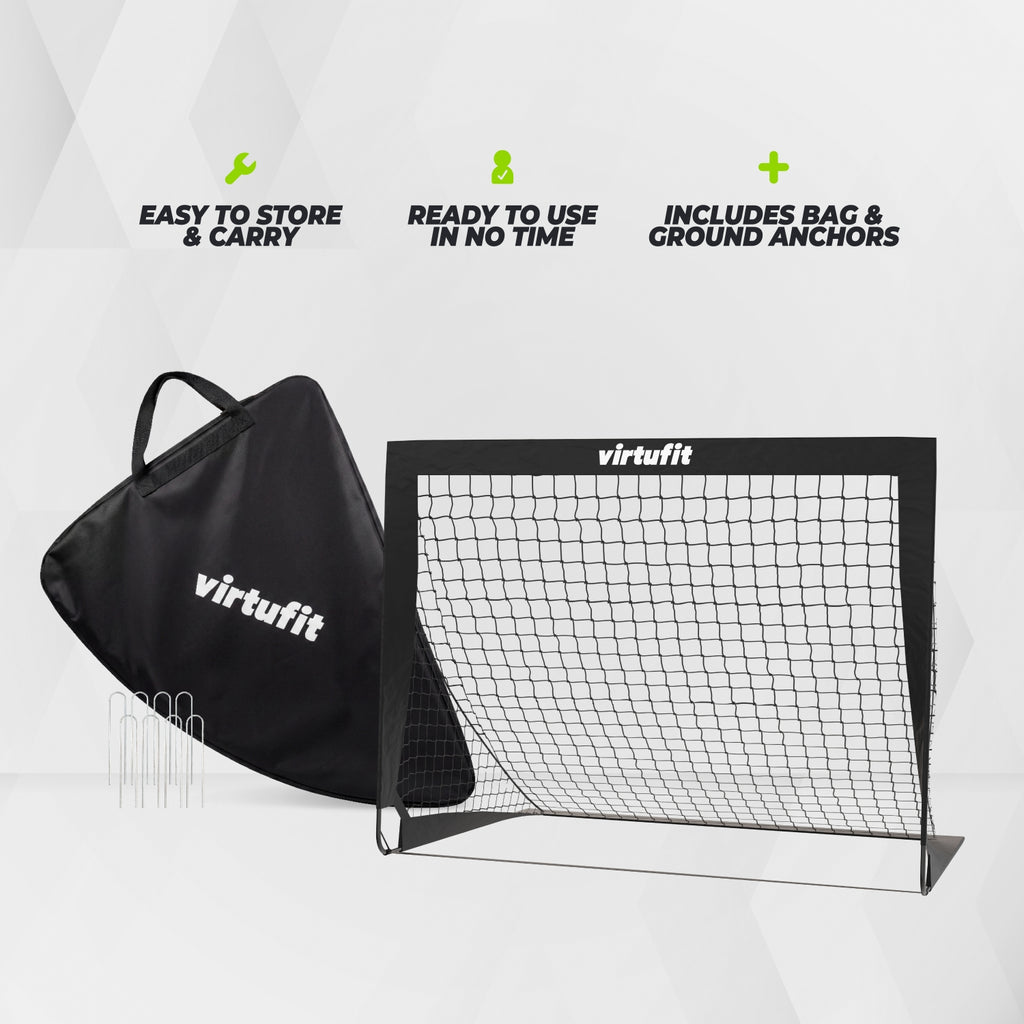 VirtuFit Pop-Up Voetbaldoelen Set - Voetbalgoals - 120 x 90 cm - Tweedekans