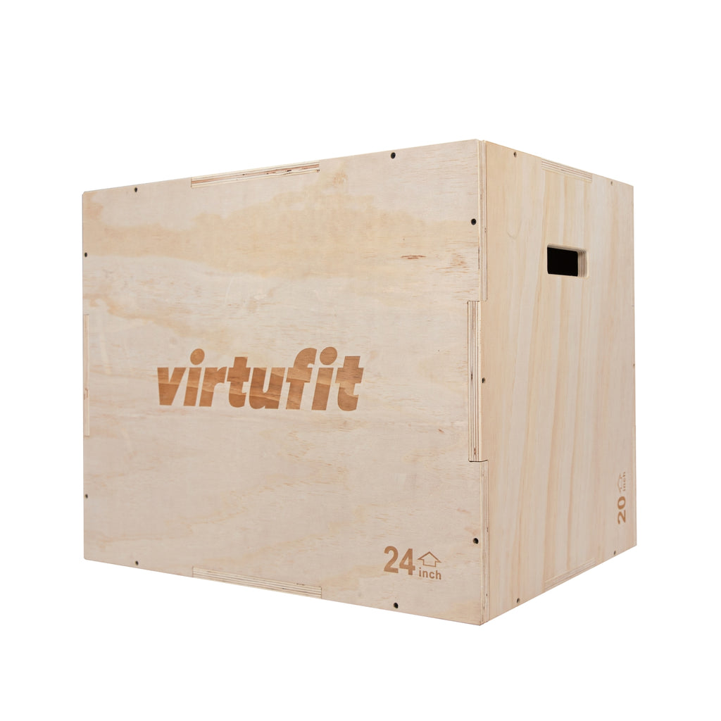 VirtuFit Houten Plyo Box 3-in-1 - Groot - 50 x 60 x 75 cm