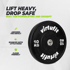 VirtuFit Bumper Plate - Olympische Halterschijf van Rubber - 50 mm - 10 kg