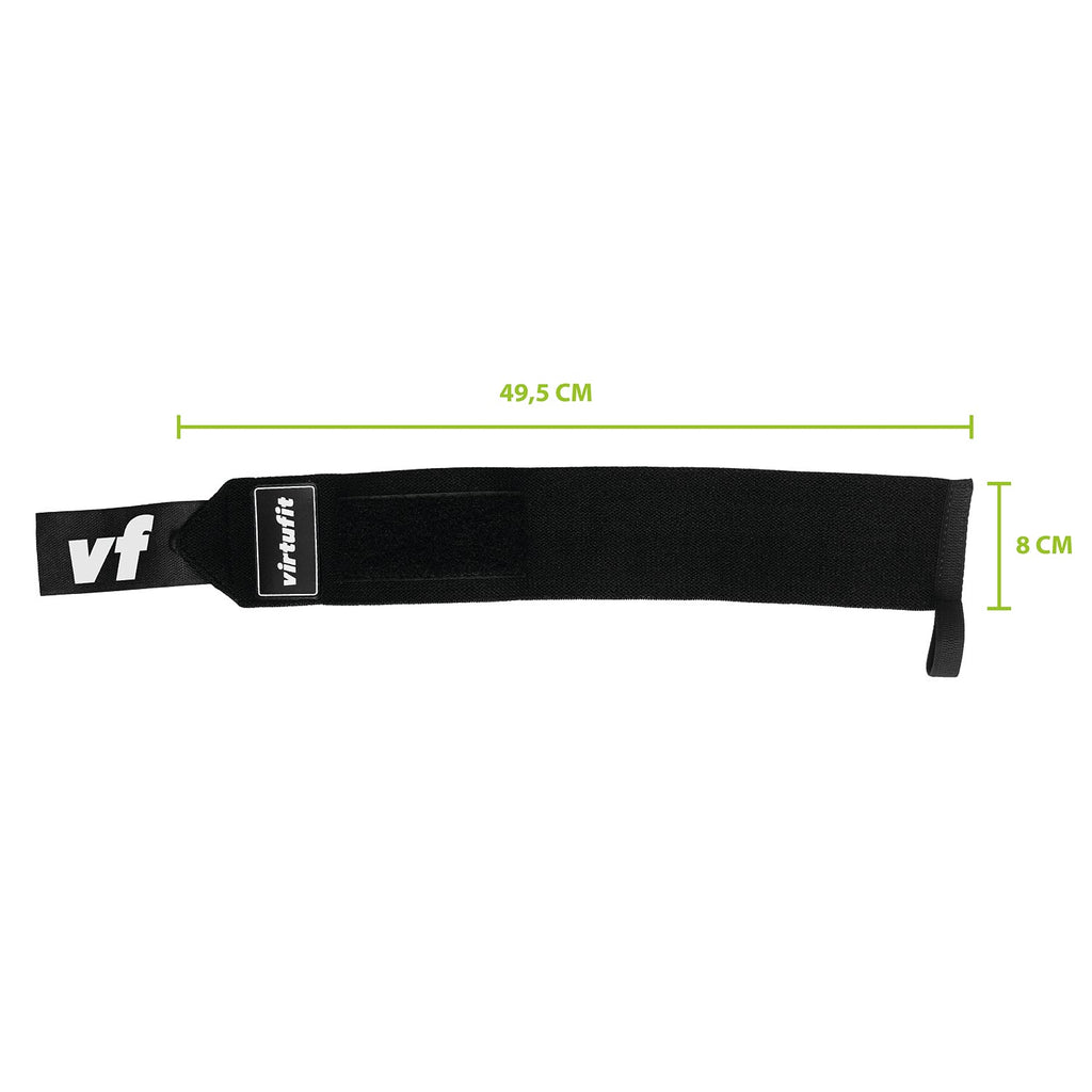 VirtuFit Elastische Wrist Wraps - Zwart - Tweedekans