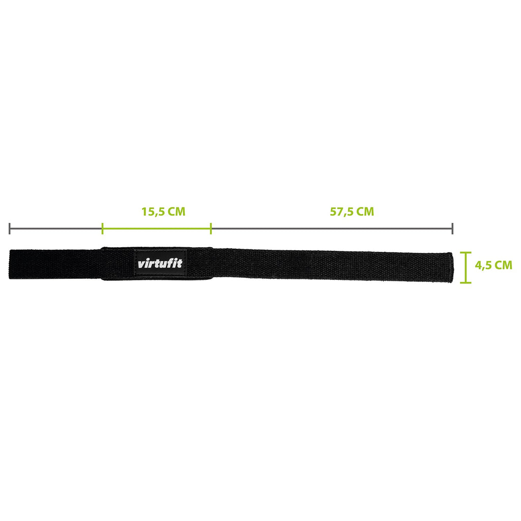 VirtuFit Padded Lifting Straps - Katoen - Zwart - Tweedekans