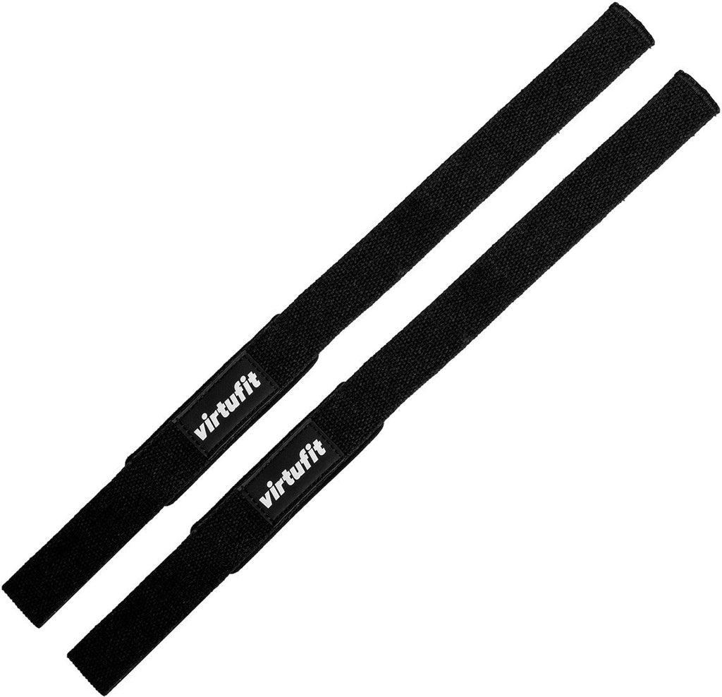 VirtuFit Padded Lifting Straps - Katoen - Zwart - Tweedekans