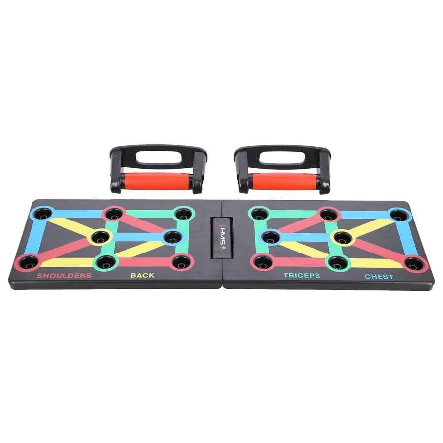 HMS 12-in-1 Push Up Board inclusief Opdruksteunen - Rood - Aanzicht