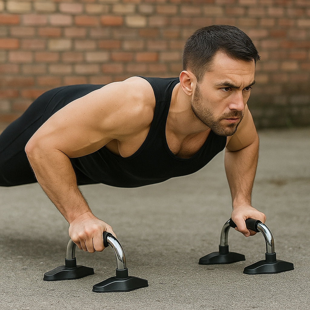 VirtuFit Opdruksteunen Pro - Push Up bars - Chroom - Tweedekans