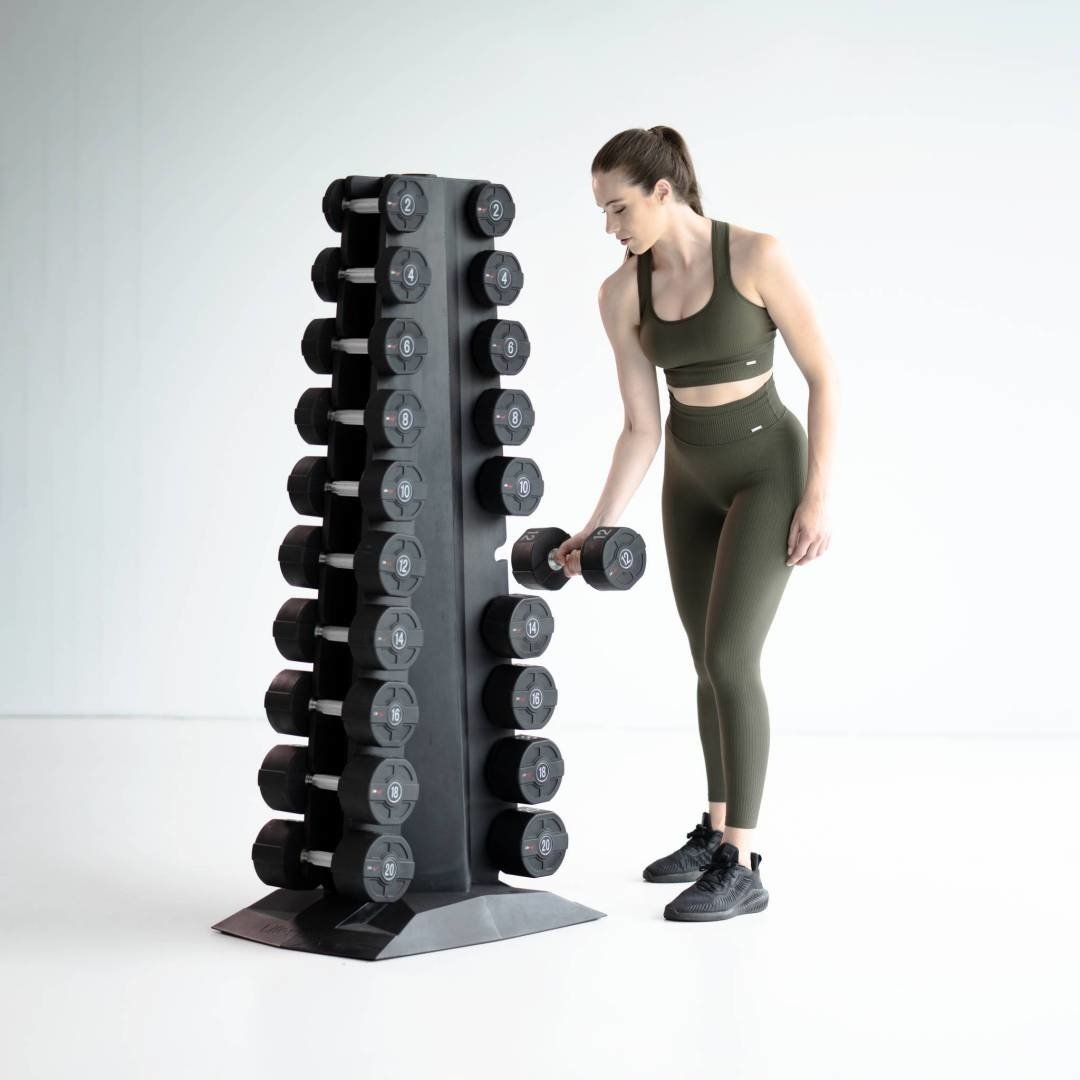 Lifemaxx Ronde PU Dumbbell Set - 2 x 32 kg