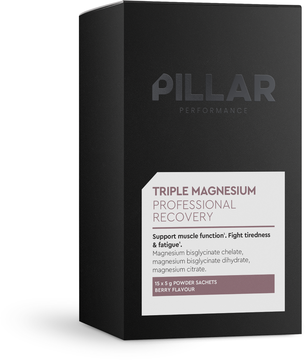 PILLAR Performance Triple Magnesium Travel Pack - 15 x 5 gr - Berry