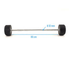 Muscle Power Vaste Halterstang Rubber - 15 kg