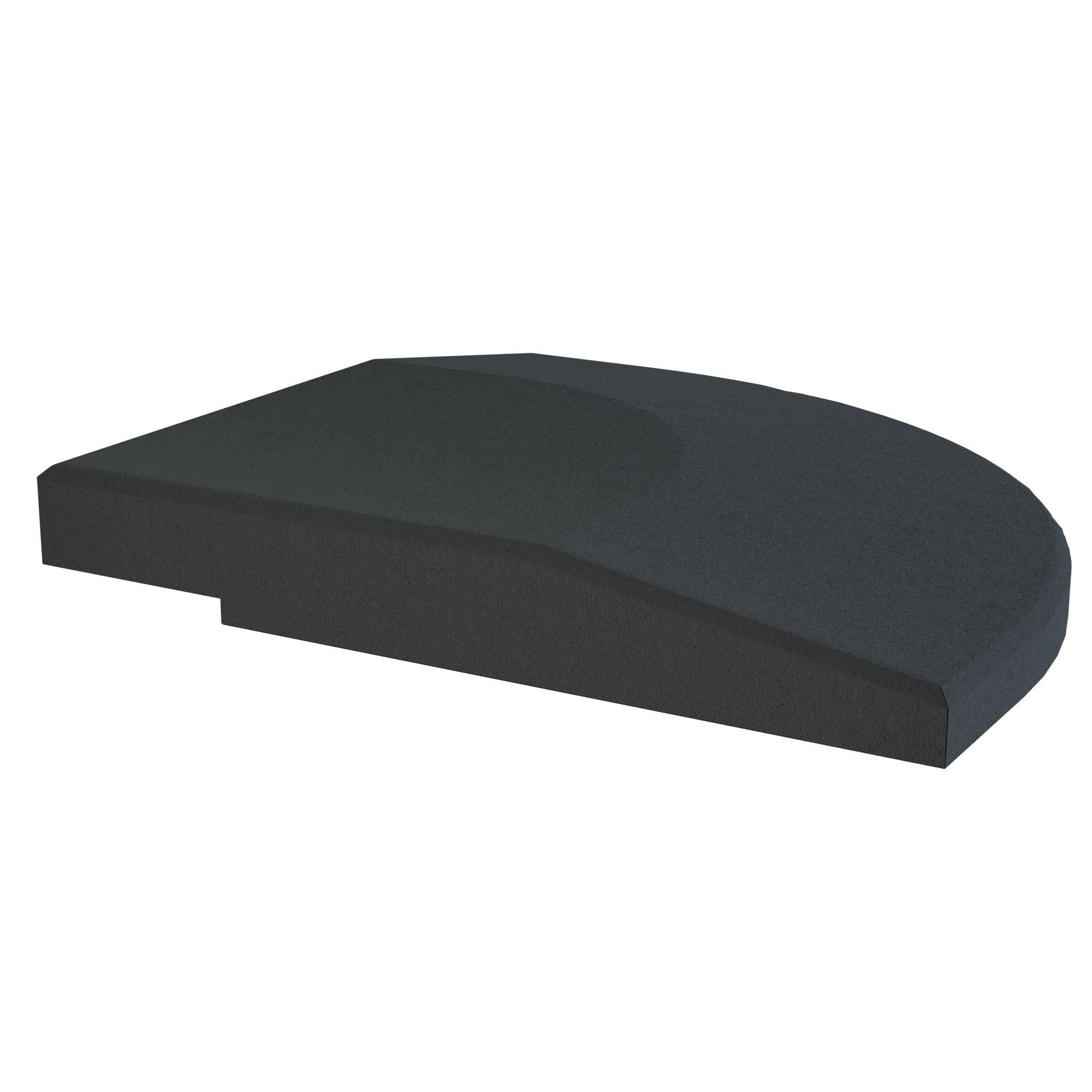 Flow Fitness Hoekprofiel Rubberen Tegel - 20 x 20 x 2 cm - Tweedekans