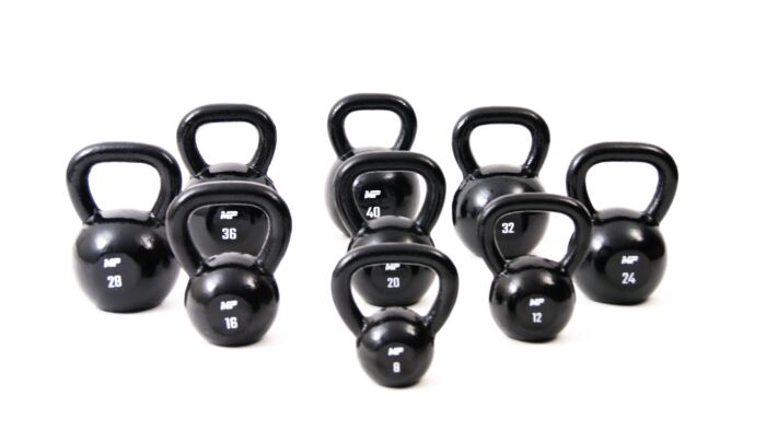 Muscle Power Gietijzeren Kettlebell - Zwart - 36 kg