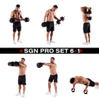 HMS 6-in-1 Krachttraining Set - 30 kg - Aanzicht