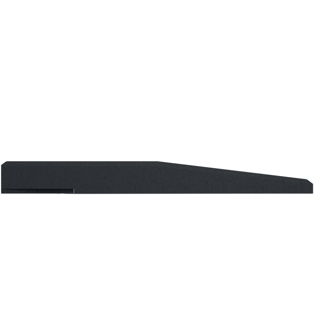 Flow Fitness Oploopprofiel Rubberen Tegel - 100 x 20 x 2 cm - Zwart - Tweedekans