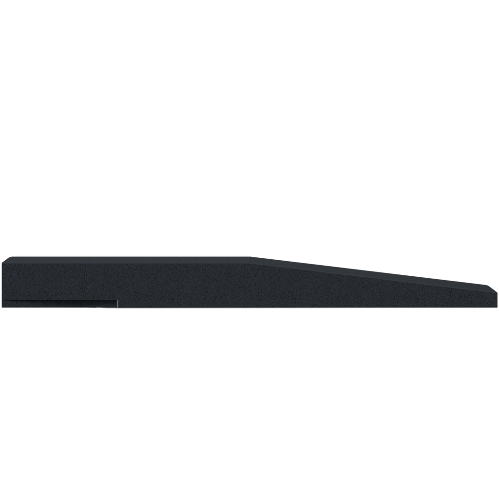 Flow Fitness Oploopprofiel Rubberen Met Waterdichte SBR-Laag  - 100 x 20 x 2 cm - Zwart - Tweedekans