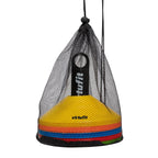 VirtuFit Trainingshoedjes met houder - Pionnen - 50 Stuks - Incl. draagnet - Tweedekans
