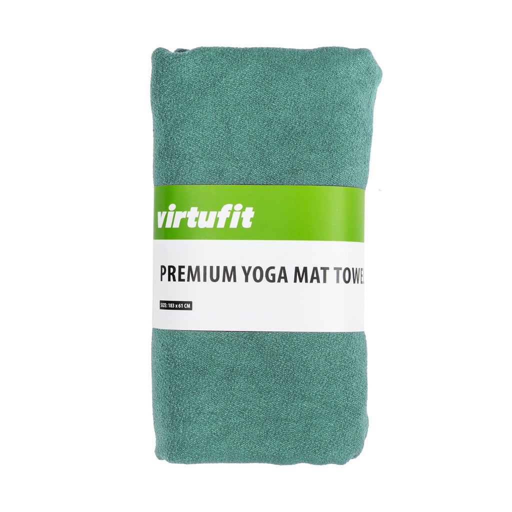 VirtuFit Premium Yogamat Handdoek - 183 x 61 cm - Ocean Green - Tweedekans