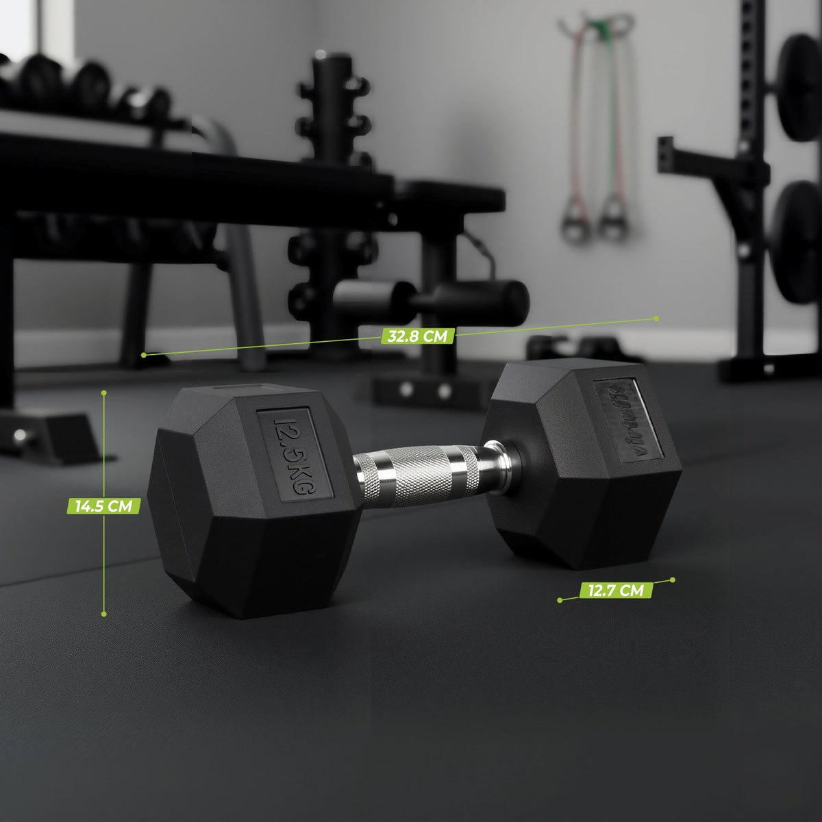 VirtuFit Hexa Dumbbell Pro - 12,5 kg - Per Stuk - Tweedekans