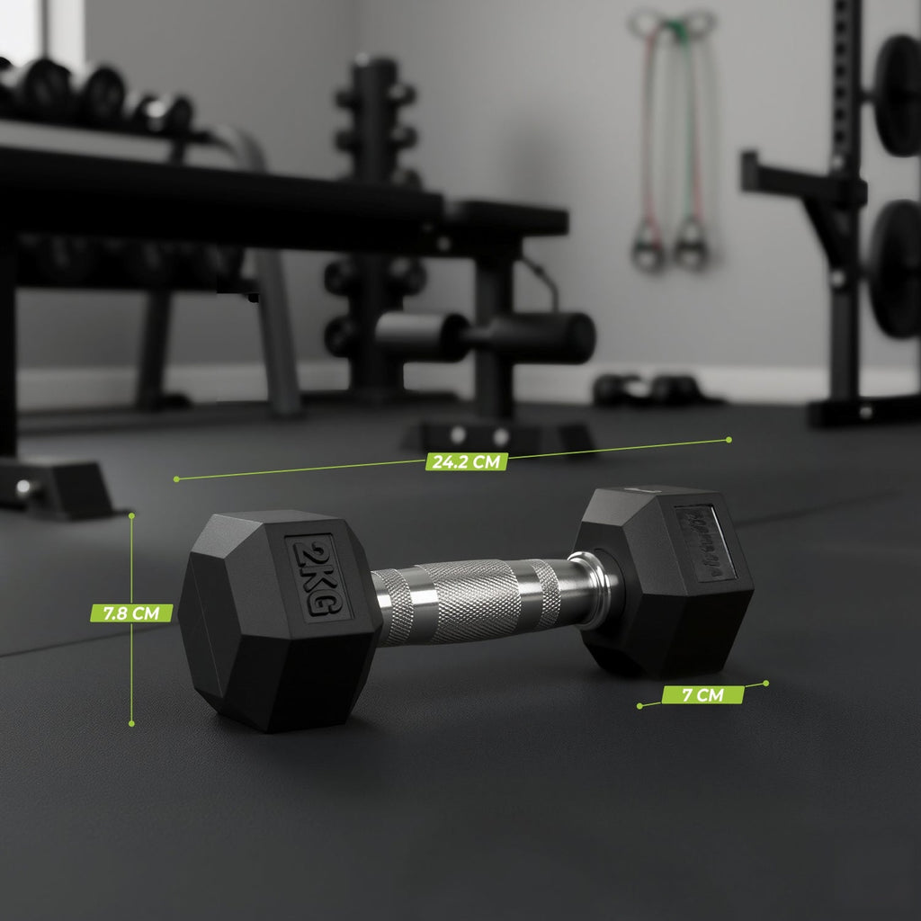 VirtuFit Hexa Dumbbell Pro - 2 kg - Per Stuk - Tweedekans
