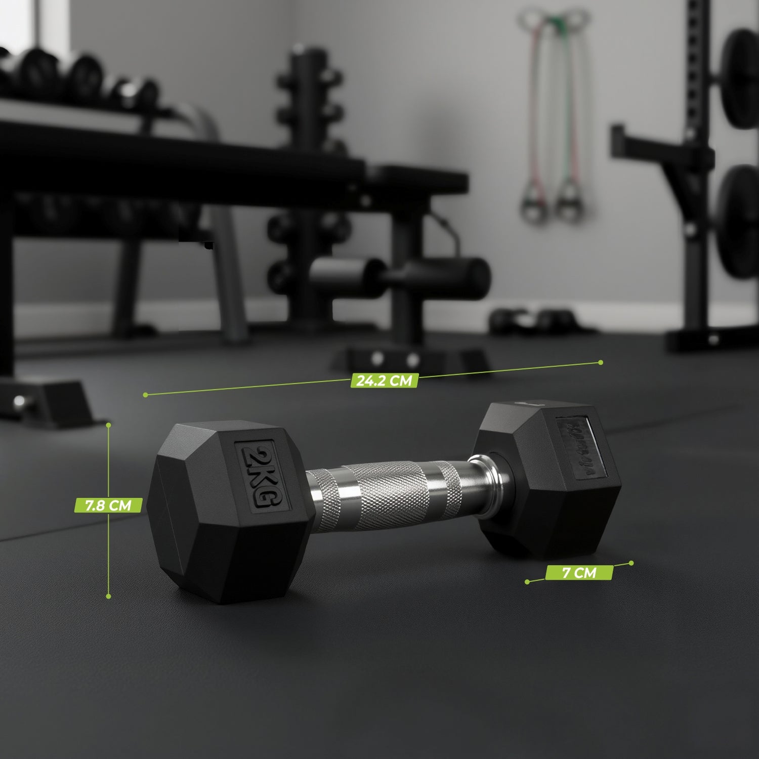 VirtuFit Hexa Dumbbell Pro - 2 kg - Per Stuk - Tweedekans