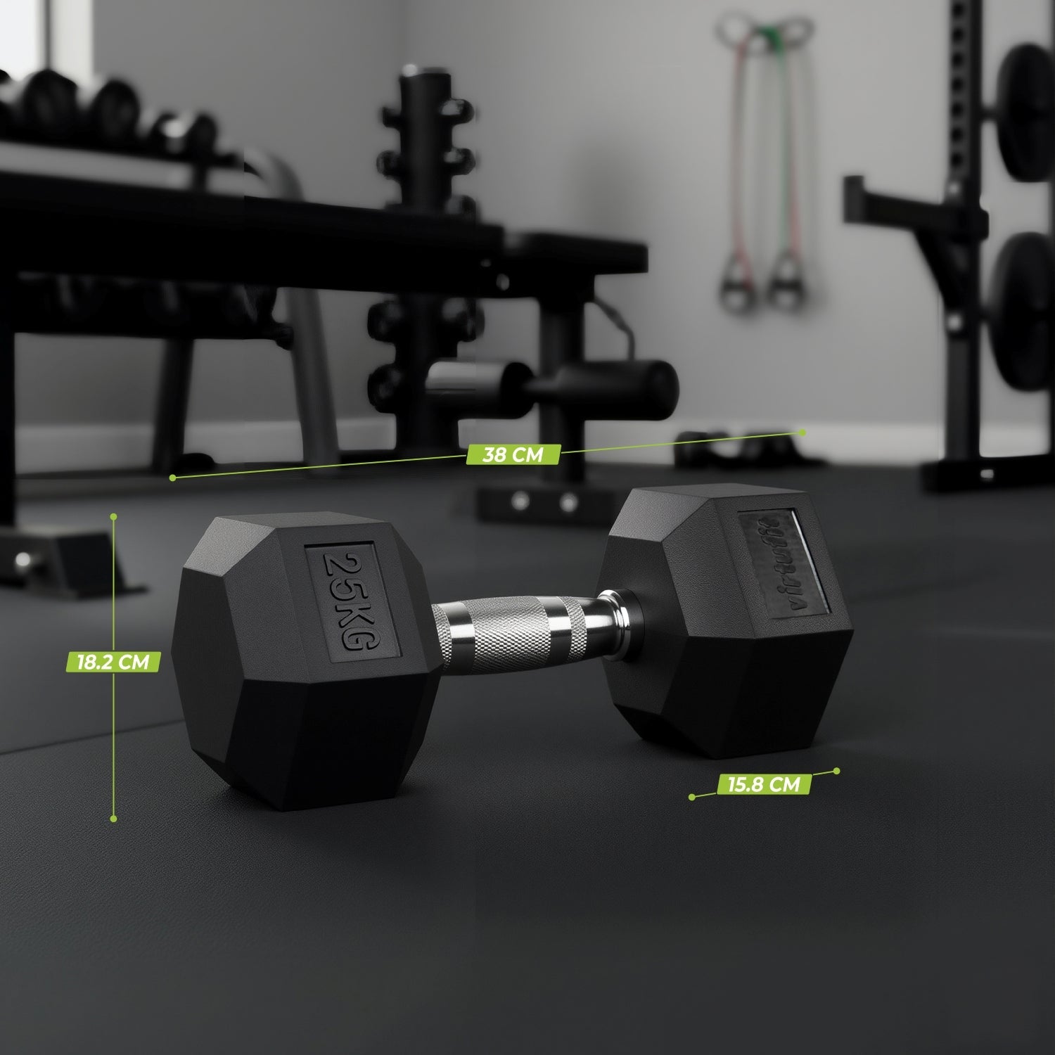 VirtuFit Hexa Dumbbell Pro - 25 kg - Per Stuk - Tweedekans