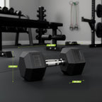 VirtuFit Hexa Dumbbell Pro - 32,5 kg - Per Stuk - Tweedekans
