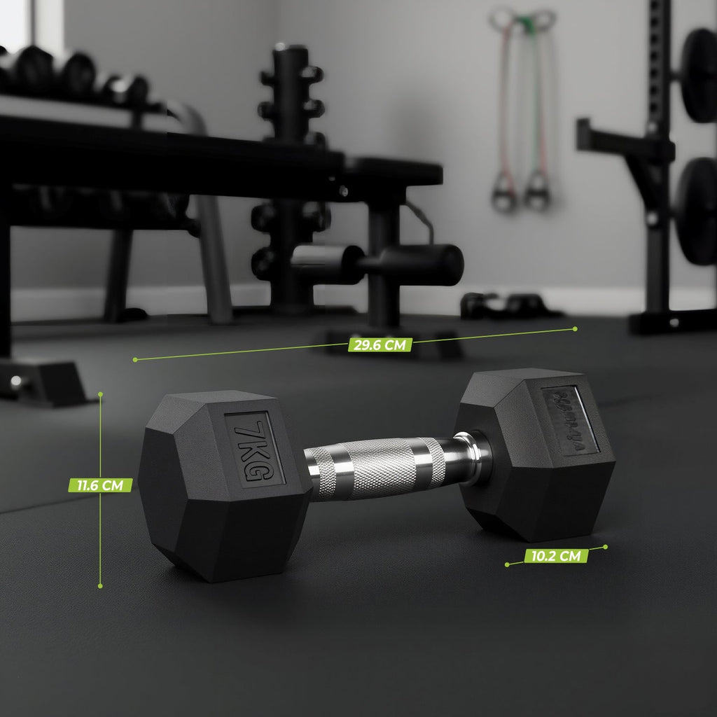 VirtuFit Hexa Dumbbell Pro - 7 kg - Per Stuk - Tweedekans