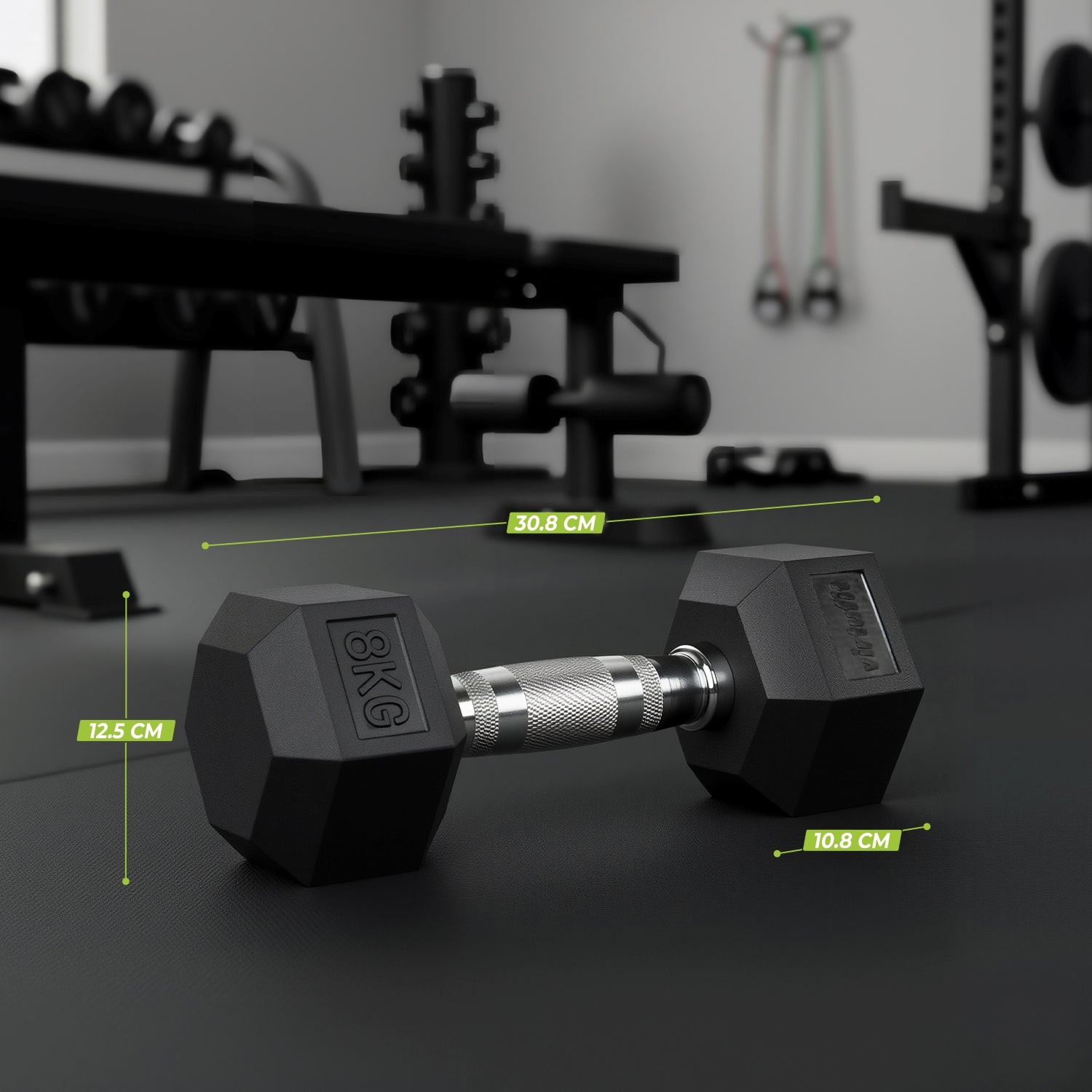 VirtuFit Hexa Dumbbell Pro - 8 kg - Per Stuk - Tweedekans