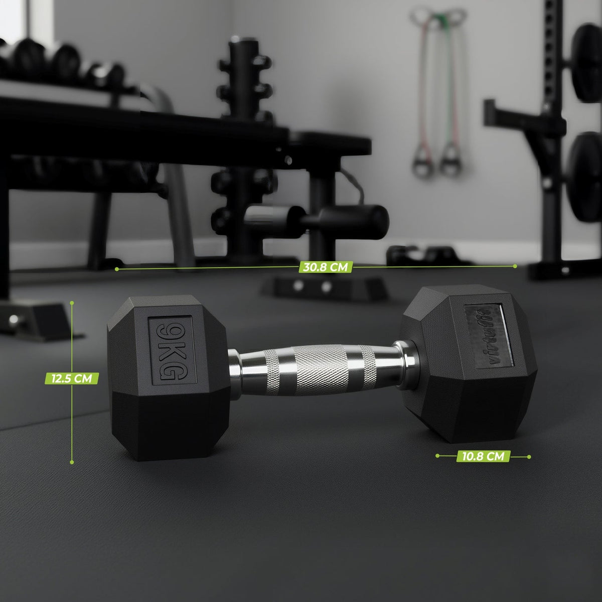 VirtuFit Hexa Dumbbell Pro - 9 kg - Per Stuk - Tweedekans