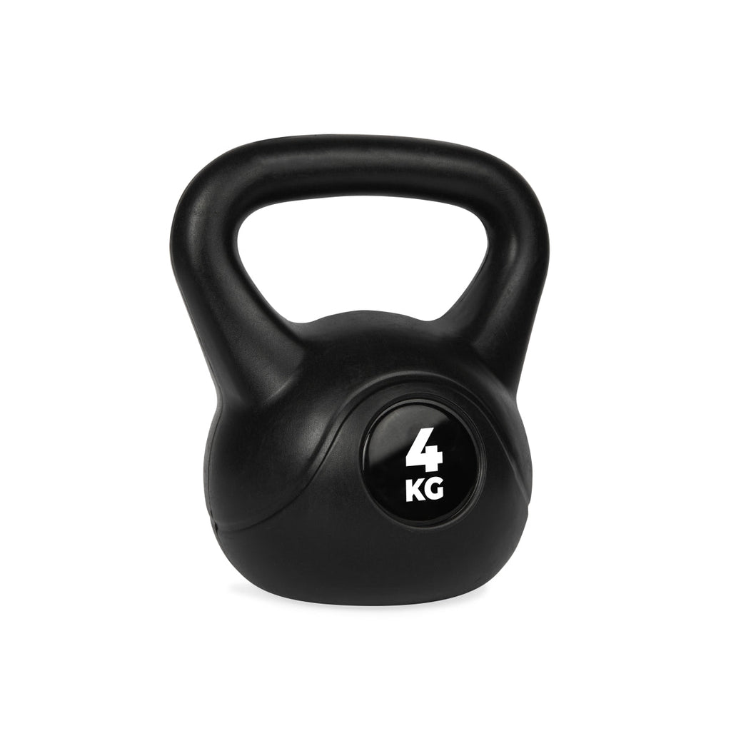 VirtuFit PVC Kettlebell - 4 kg - Zwart - Tweedekans