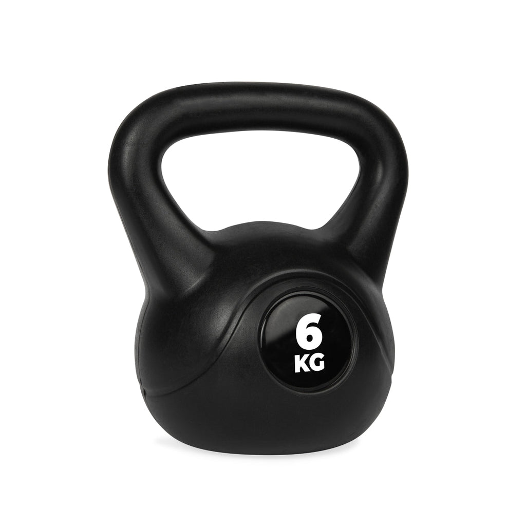 VirtuFit PVC Kettlebell - 6 kg - Zwart - Tweedekans