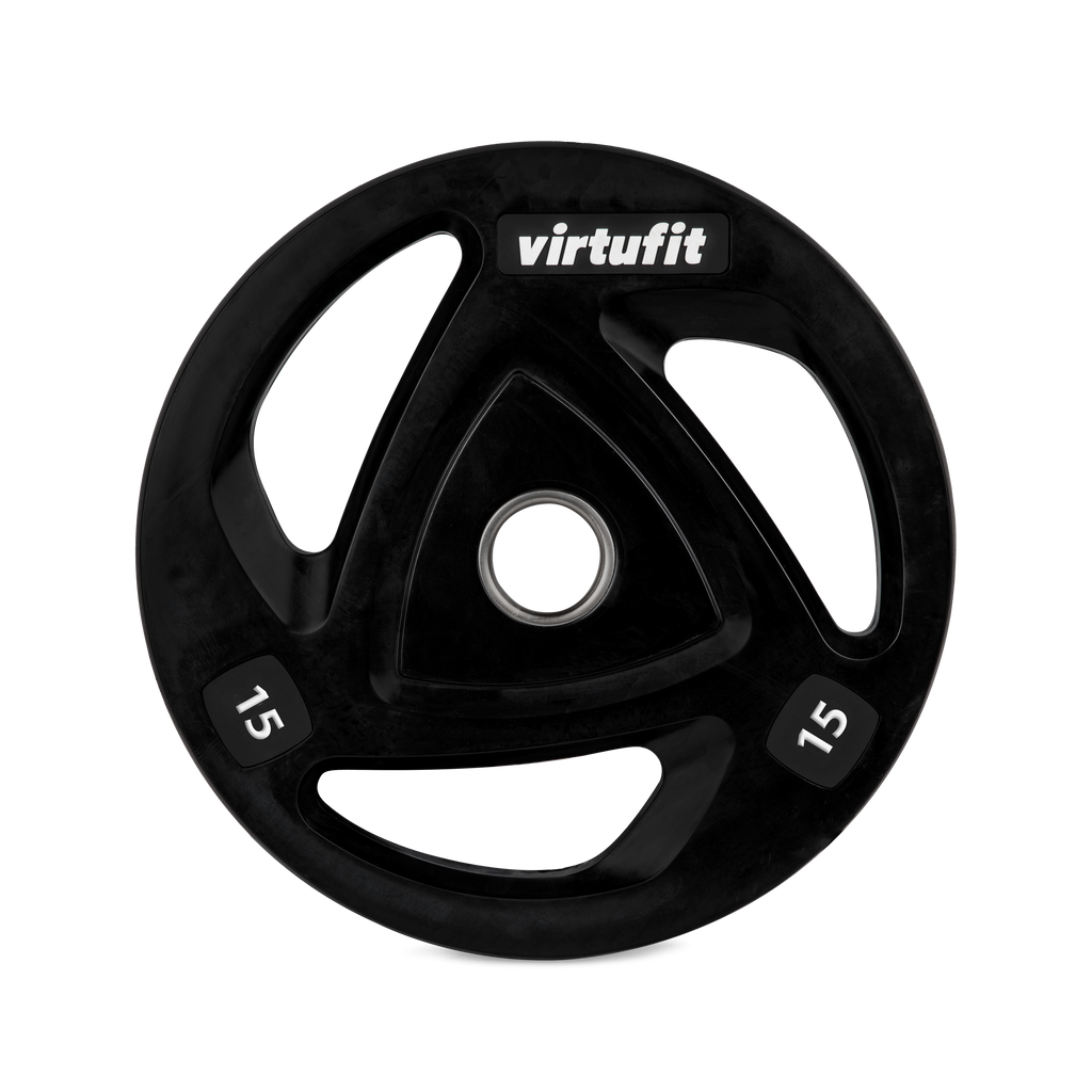 VirtuFit Olympische Rubberen Halterschijf - 15 kg - Tweedekans