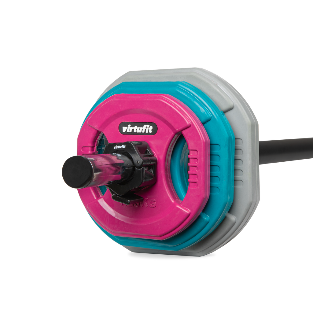 VirtuFit Aerobic Pump Set Pro Rubber - 20 kg - Gekleurd - Tweedekans