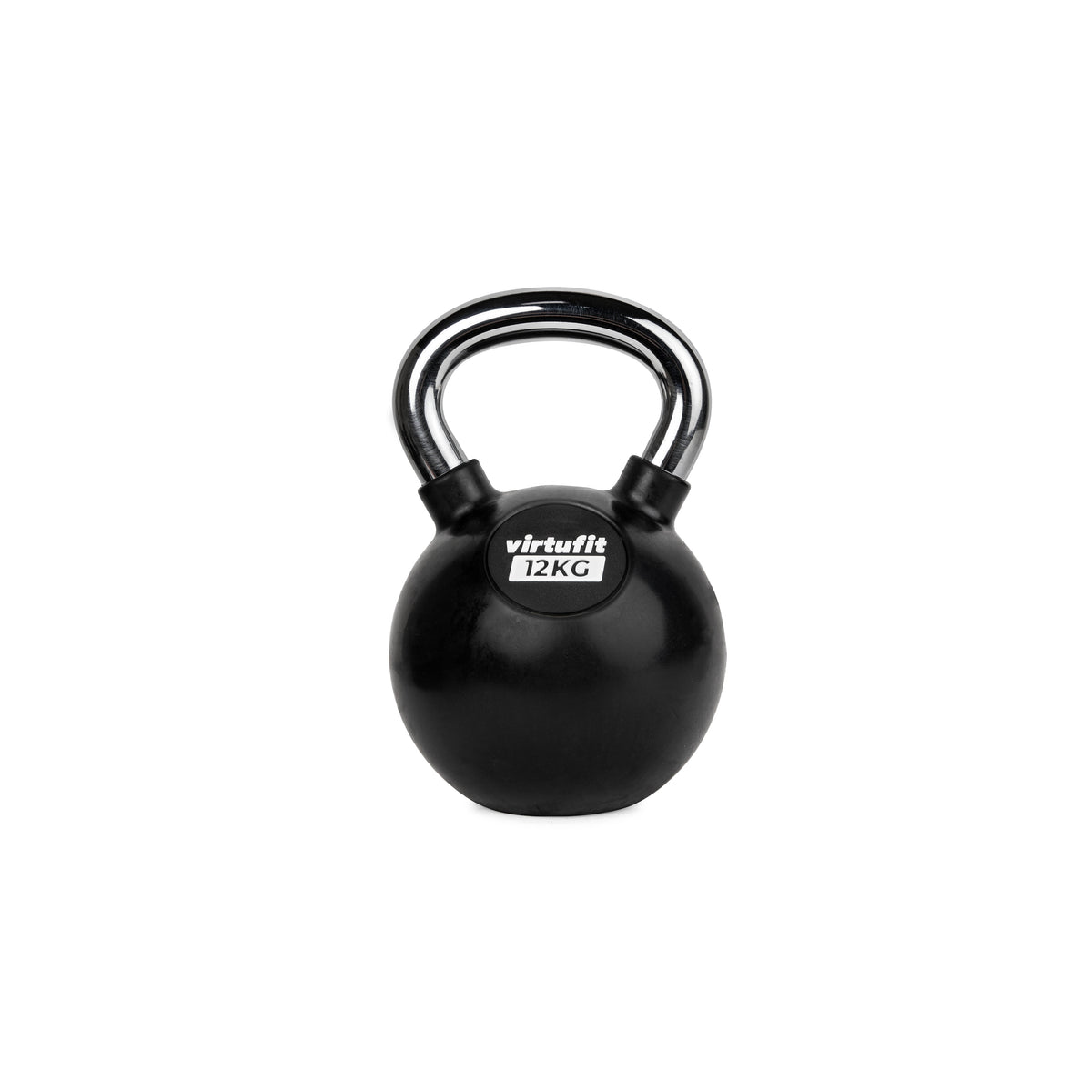 VirtuFit Kettlebell - Rubber/Chroom - 12 kg - Tweedekans