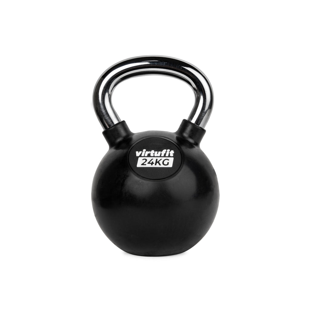 VirtuFit Kettlebell - Rubber/Chroom - 24 kg - Tweedekans