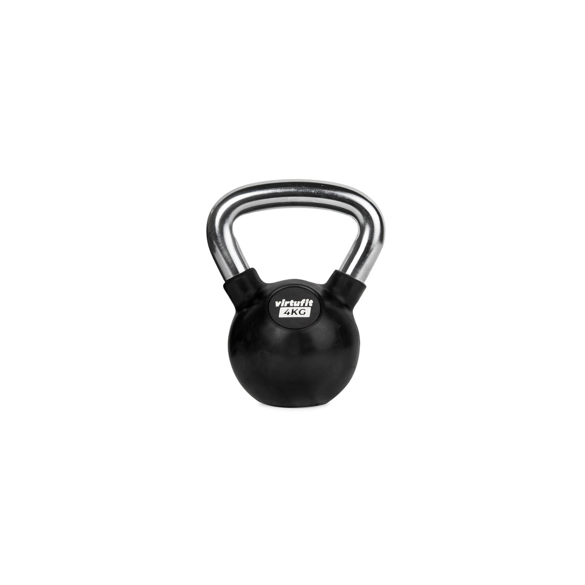 VirtuFit Kettlebell - Rubber/Chroom - 4 kg - Tweedekans