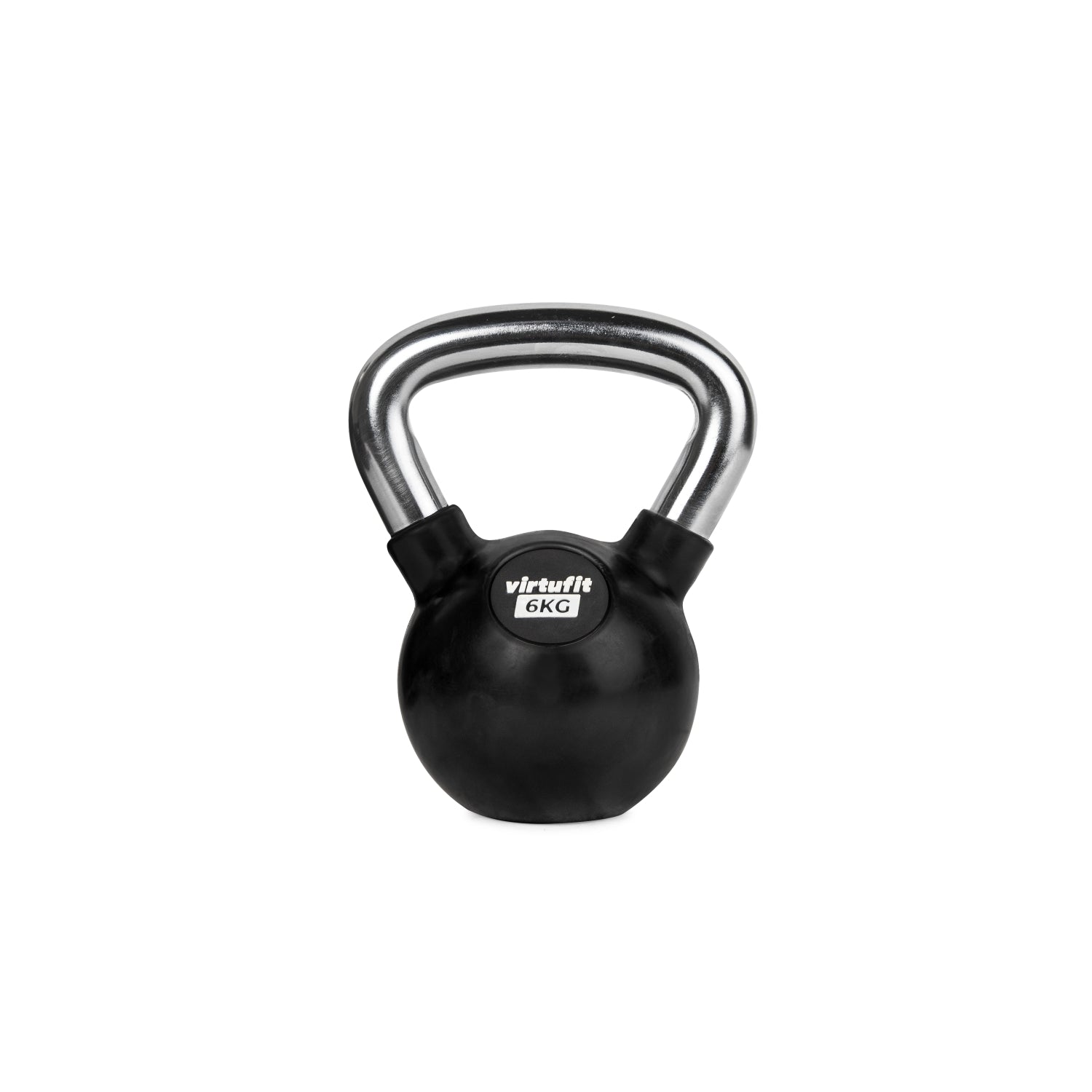 VirtuFit Kettlebell - Rubber/Chroom - 6 kg - Tweedekans