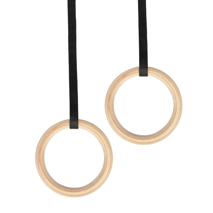 VirtuFit Houten Gym Ringen - Inclusief straps - Tweedekans